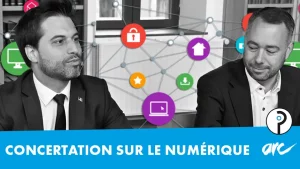 Georges-Louis Bouchez et Maxime Prévot en concertation sur le numérique en Wallonie.